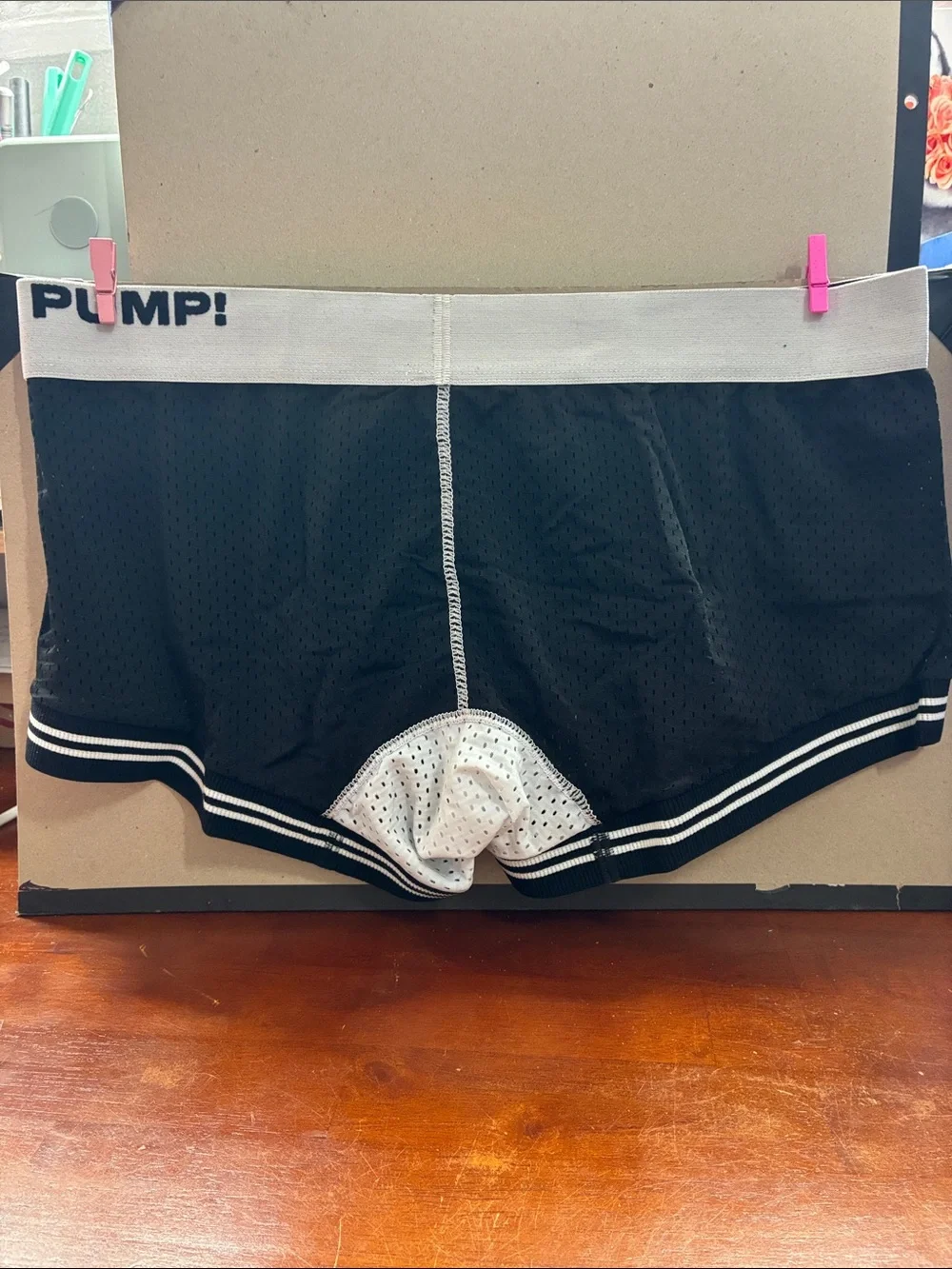 Black Boxer Briefs with White Trim